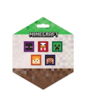 Cufflinks Inc. Set Of 5 Minecraft Collector Lapel Pins - Green