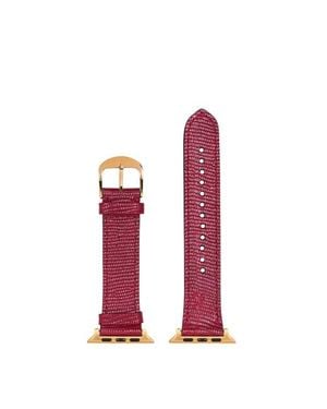 HYER GOODS Upcycled Leather Apple Watch Band - Red