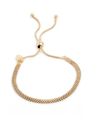 Argento Vivo Sterling Silver Argento Vivo Mesh Slider Bracelet - Metallic