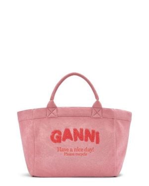 Ganni Xxl Beach Resort Shopper - Pink