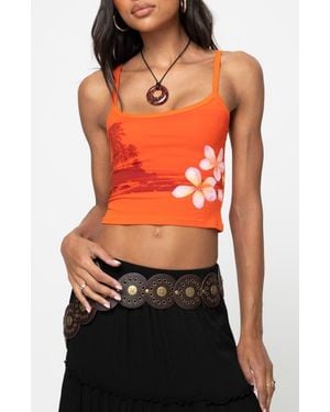 Princess Polly Sunset Crop Camisole - Orange