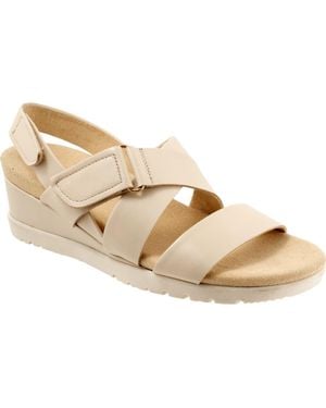 Softwalk Novi Ankle Strap Wedge Sandal - Natural