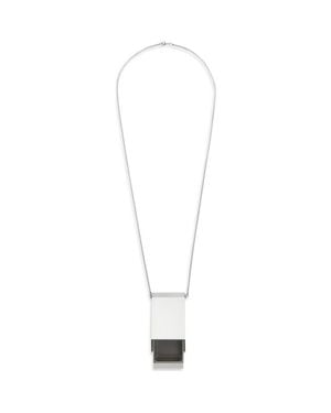 Rick Owens Portable Ashtray Pendant Necklace - White