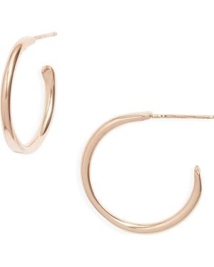 Nashelle Small Loom Hoop Earrings - Metallic