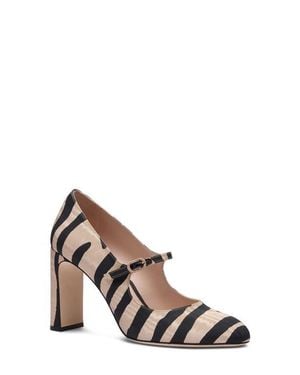Stuart Weitzman Babette Mary Jane 85 Pump - Brown