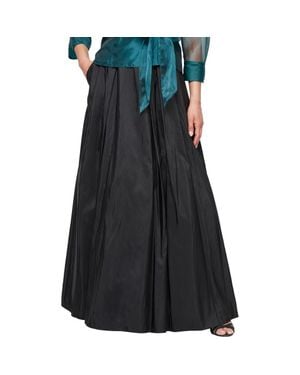 Alex Evenings A-Line Taffeta Skirt - Black