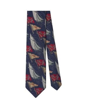 Robert Talbott Robert Boat Flags Best Of Class Necktie - Blue