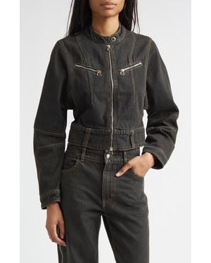 Eckhaus Latta Signal Denim Zip Jacket - Black
