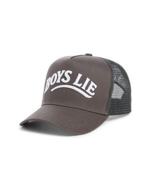 Boys Lie Call Me Back Trucker Hat - Gray