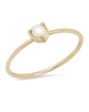 Elliot Young Claw 14K 3 Prong Stackable Ring - Metallic