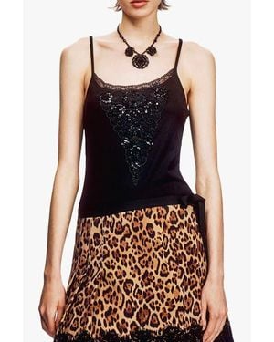Anna Sui Deco Tees Camisole - Black