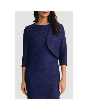 Kasper Knit Shrug - Blue