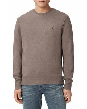 AllSaints Statten Crewneck Sweater - Brown