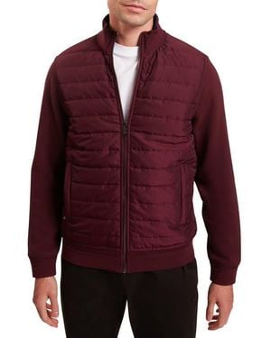 Ted Baker Durano Quilt Front Piqué Jacket - Red