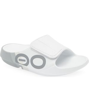 OOFOS Ooahh Sport Flex Limited Slide Sandal - White