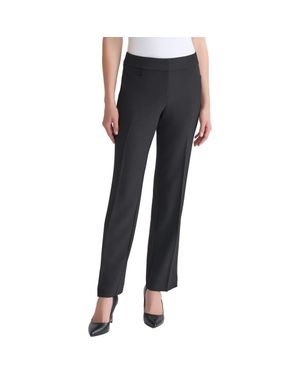 Kasper Stretch Straight Leg Pants - Black