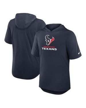 Nike Houston Texans Lockup Tri-Blend Hoodie T-Shirt - Blue