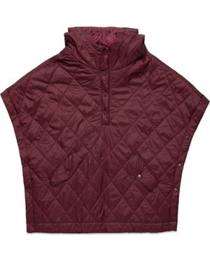 DELUC Otis Short Sleeve Puffer Poncho - Red