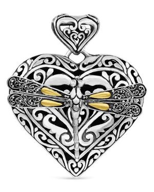 DEVATA Dragonfly Heart Pendant - Metallic