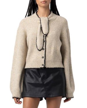 Blank NYC Tie Neck Cardigan - Natural