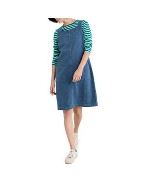 Seasalt Cornwall Calican Pinafore Denim Dress - Blue