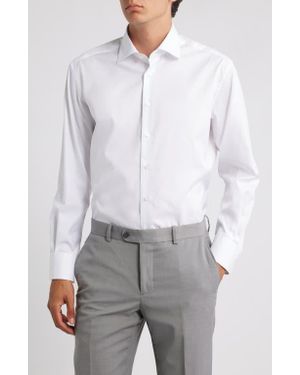 Eterna Cover Modern Fit Non-Iron Cotton Cover Shirt - White