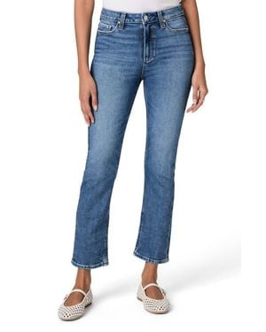 PAIGE Cindy High Waist Ankle Straight Leg Jeans - Blue