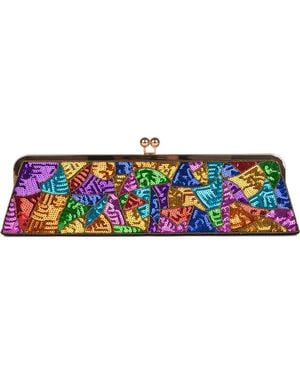 Jeffrey Campbell Marguerite Sequin Clutch - Blue