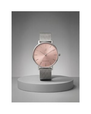 NCMPRBL Advance Clay Rose Mesh Strap Watch, 36Mm - Metallic