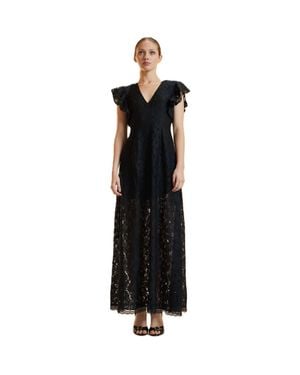 Cynthia Rowley Lace Midi Dress - Black