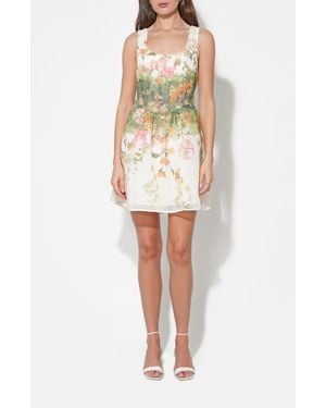 Adelyn Rae Isla Cutout Tie Back Mini Sundress - White