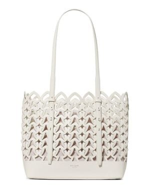 Kate Spade Do It All Woven Large Leather Tote - White