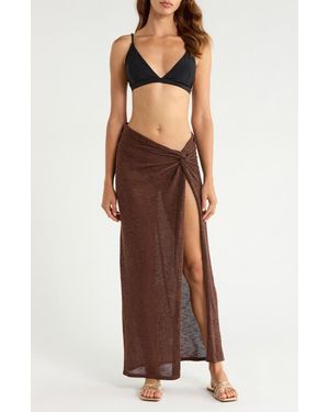 Elan Cover-Up Maxi Skirt - Brown