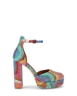 Kurt Geiger Shoreditch Embellished Ankle Strap Platform Pump