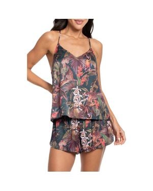 MIDNIGHT BAKERY Print Short Pajamas - Blue