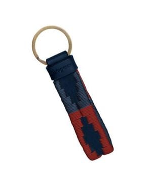 Pampeano Charro Loop Leather Keychain - Blue