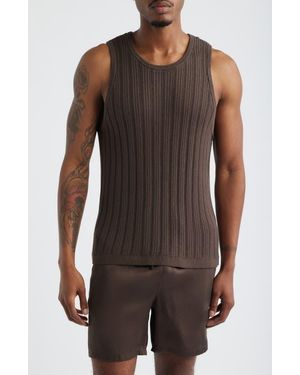 Open Edit Sweater Tank - Brown
