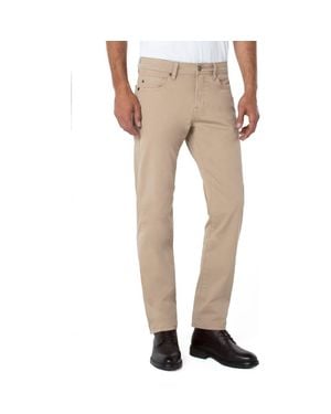 Liverpool Jeans Company Regent Relaxed Straight Leg Twill Pants - Natural