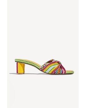 Amambaih Jimena Heel Mules - Multicolor