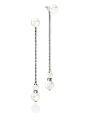 John Hardy Jh Essentials Pearl Front/Back Earrings - White