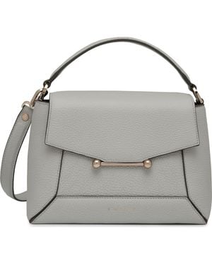 Strathberry Mosaic Leather Top Handle Bag - Gray
