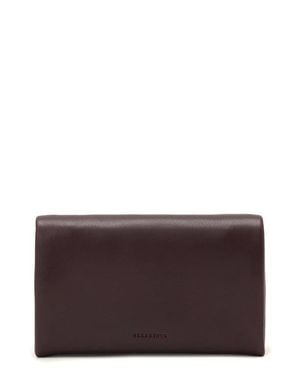 AllSaints Harluna Leather Bifold Wallet - Purple