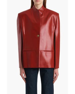 KHAITE Dolso Leather Jacket - Red