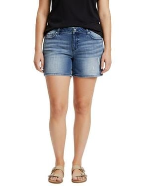 Slink Jeans Distressed Side Vent Jeans - Blue