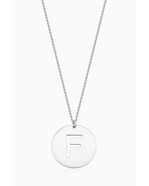 Oradina Say My Name Initial Pendant Necklace - White