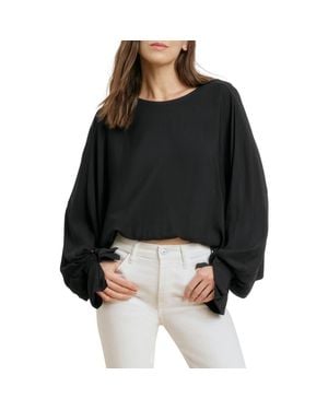 FAVORITE DAUGHTER Making Me Blush Top - Black