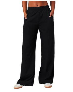 Fabletics Downtown Wide Leg Pant - Black
