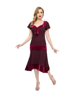 Unique Vintage 1920S Wilshire Flapper Day Dress - Red