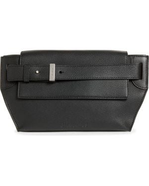 Jacquemus Le Messenger Capri Leather Crossbody Bag - Black