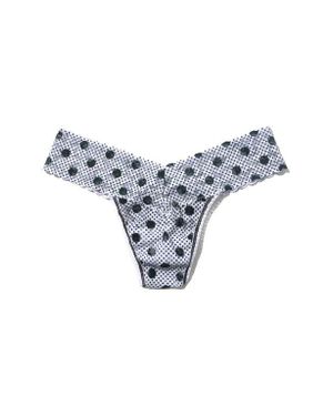 Hanky Panky Print Low Rise Thong - Blue